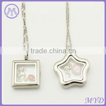 clear glass photo frame pendant for eternal love necklace