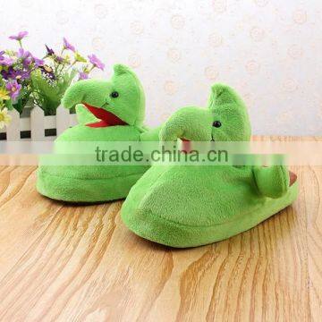 plush toy slipper/plush slipper/cute animal head slipper toy