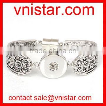 Vnistar interchangeable snap button bangle jewelry with magnetic closure wholesale VSB134