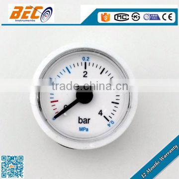 (YM-40D) 40mm cheap common small size double color scale dial type back mounting capillary pressure gauge