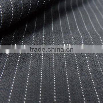 2015 new designs wool touch navy blue and white stripe fabric