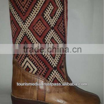handmade moroccan kilim boots size 37 - ref1nov2