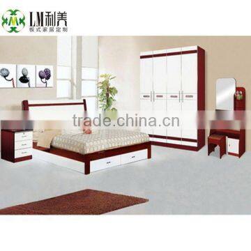 Simple design and cheap wooden bedroom furniture set(300988)
