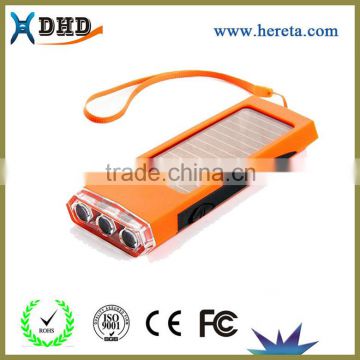 Hot sale torch mini solar power bank charger