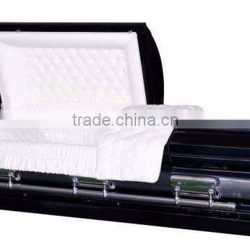 Lincoln blue metal casket and coffin bier
