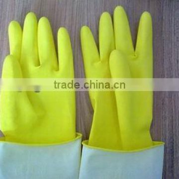 14mil Yellow Flocklined Latex Household Glove