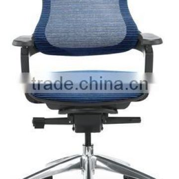 New design blue mesh office wheels chair with soft upholstered pad (FOH-X6P)