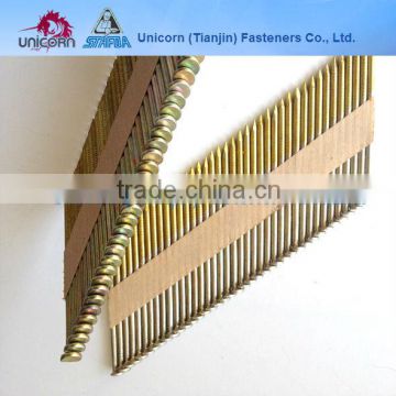 34de D head paper strip nails, framing nails