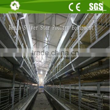 H type hot galvanized automatic chicken cage for growing broilers and pullets