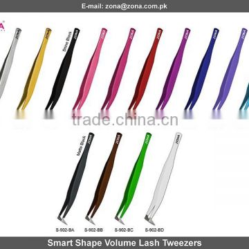 Smart Shapped Volume Lash Tweezers / L Type Volume Lash Tweezers For 3D - 6D Eyelash Extensions From Zona Pakistan