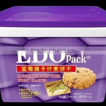 EDO Blueberry Raisin Fiber Wheat Cracker