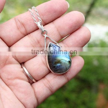 falak gems labradorite pendant necklace - Bezel pendant - Artisan pendant