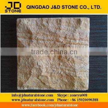 shandong yellow vein sandstone paver in natural split finish