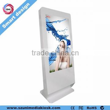 White/Black floor stand HD LCD 55 inch lcd advertising kiosk for renting