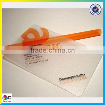 Hight Quality And Good Price Matte Surface Clear Plastic Business Cards