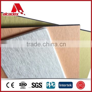 Factory price silver brushed aluminum composite panel