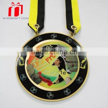 Gold Plated Cheap Metal Medals With Ribbon