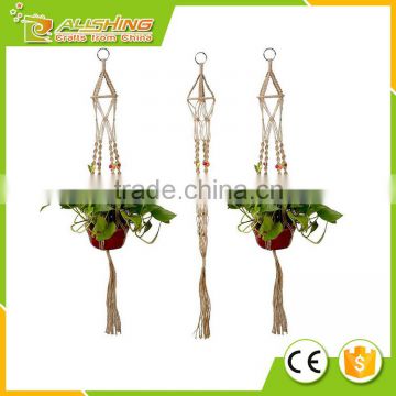 Wholesale 2 Pack Plant Hanger with Ring Jute 4 Leg 43.5 Inches for Indoor Outdoor Ceiling Deck Balcony Round and Square Pots