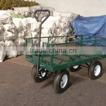 600KG heavy duty garden wagon cart with big turf wheels
