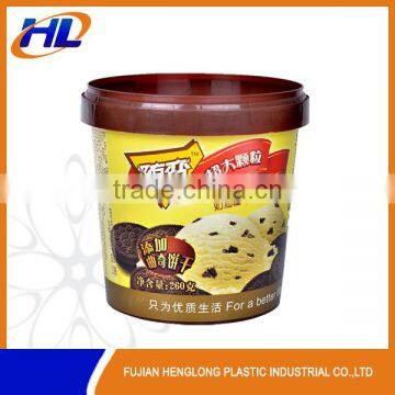 custom IML ice cream plastic containers