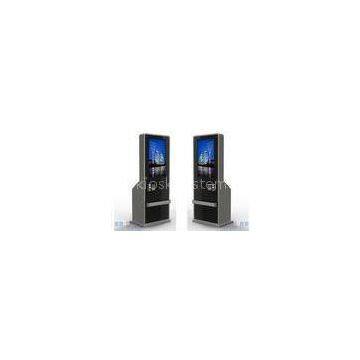 3G Wifi Full HD Digital Signage Displays Free Standing Kiosk Touch Screen