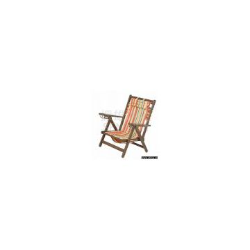Wooden beach chair (With armrest)
