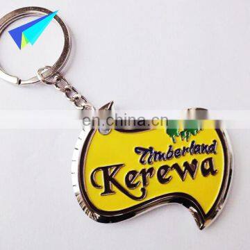 Cheap promoitonal souvenir alloy various shape custom metal keychain with logo printed