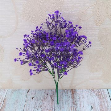 New Style Artificial Flower Red Babysbreath 5 Branches Encryption Gypsophila For Office Decoration