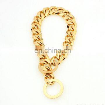 Hot sale stainless steel golden pet big dog chain pet chain collar