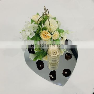 manufacture centre shaped mirror candle plate