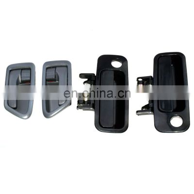 Free Shipping!Front Black Outside Gray Inside Door Handles Set 4Pcs for 1997-2001 Toyota Camry