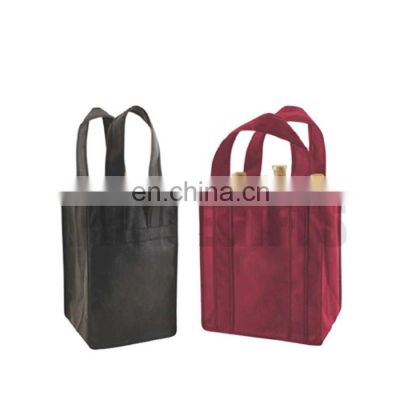 China Factory Wine Bottle Bag Custom Design Nonwoven Wine Gift Bag with Logo