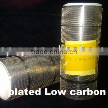 Punching Nickel plated low carbon steel strip Small circular aperture