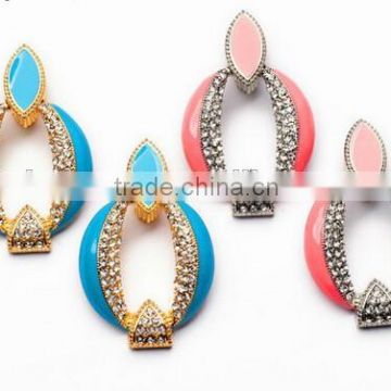 2015 Drop Earring Fashion Brincos Celebrity Style Acrylic Gold Dangle Earrings For Women Costume Jewelry Multicolor Water drop