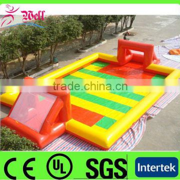 Hot selling soap water Inflatable football field / inflatable soccer field