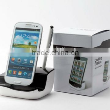Universal USB Micro Docking Station with Audio Out for Galaxy S4, Galaxy S3, Note 2, Galaxy S2, i9220/i9250 etc.