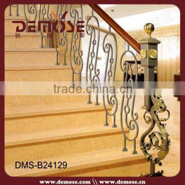 wrought black iron handrail black