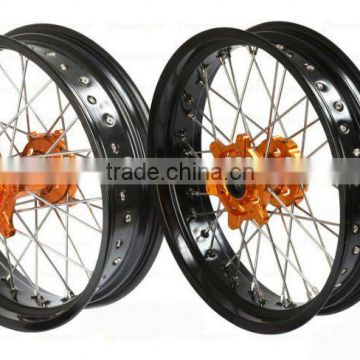 KTM17"x3.50 and 17"x5.00 Supermoto spoke wheel