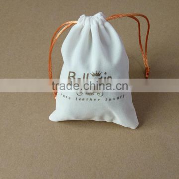 Customized velvet bag white