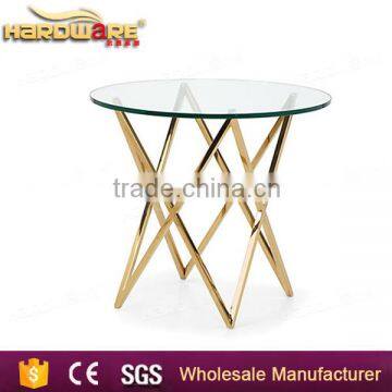 living room modern design glass center table stainless steel base                        
                                                                                Supplier's Choice