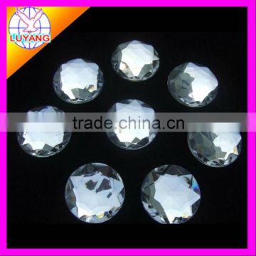 new design gray round acrylic rhinestone two holes factory sell