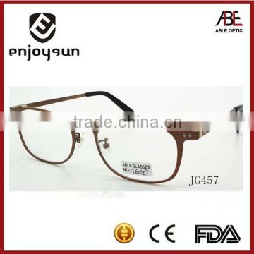 new model optical spectacle men round memory metal material from China