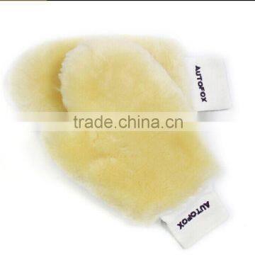 Sheepskin Wash Glove Car Cleaning Mitt Short Wool Mitt For Car Wash