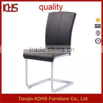 hotel most comfortable metal tube modern popular cheap pu dining chair