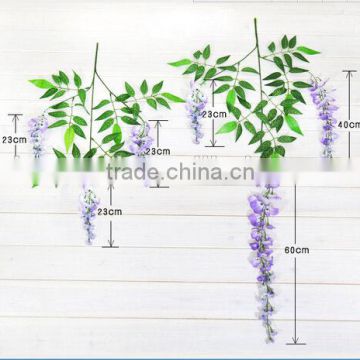 Real look artificial wisteria for gaden decoration wedding flower silk flower Artificial wisteria 110/105cm