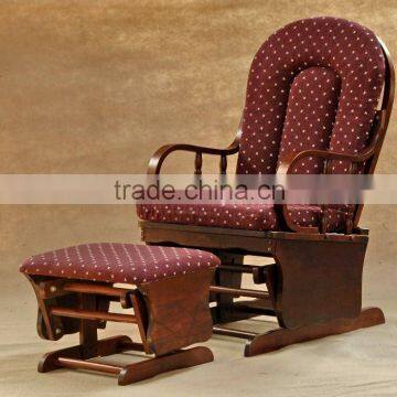 Recliner Glider Chair FS WOOD with ottoman