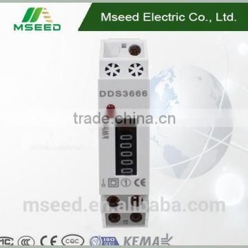 LCD Single Phase Din Rail Watt-hour Energy Meter ^Power Meter With RS485 Communication