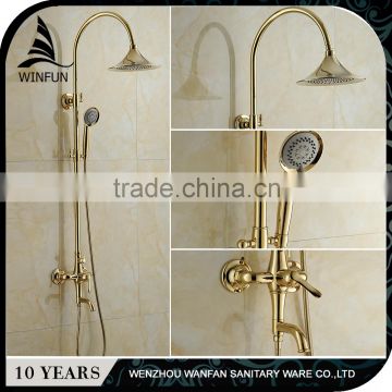 Professional mould design bath & shower faucet chrome & gold,bath shower set