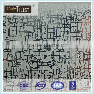 201 304 316 430 Mirror Etched Finish Stainless Steel sheet for Decoration