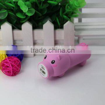 2016 New Design Custom PVC Animal Power Bank full capacity 2600mAh Portable Charger for promotion Gift